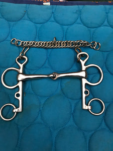 Pelham with curb chain size: 5-1/4” (FREE POSTAGE)
