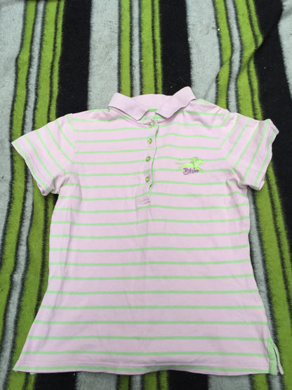 Tottie pink and green polo t-shirt size 6/8 FREE POSTAGE