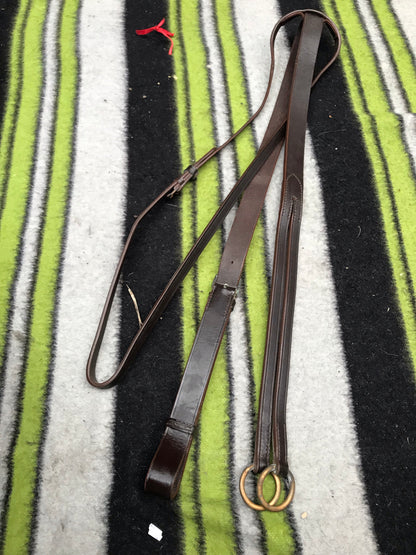 new brown leather running martingales FREE POSTAGE