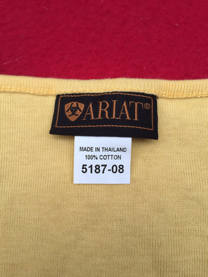 Ariat yellow vest top size 8/10 FREE POSTAGE