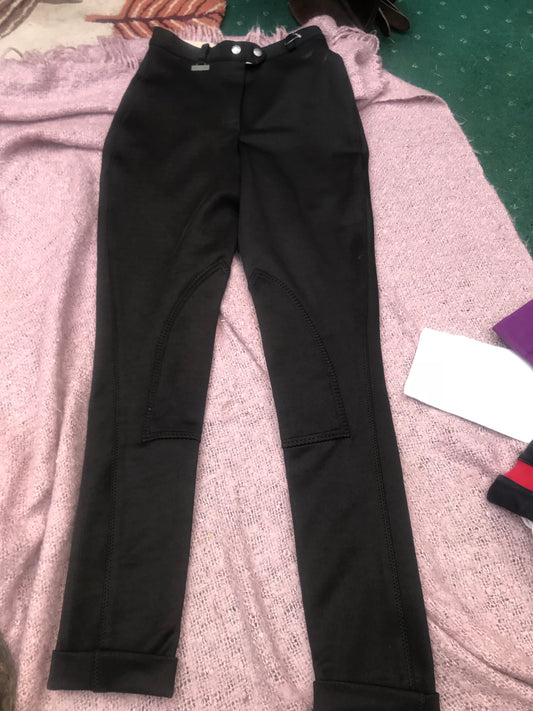 BRAND NEW black harry hall jodhpurs size 26” FREE POSTAGE