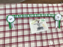 New N.E.S  brown pony showing browband in green white and silver FREE POSTAGE*