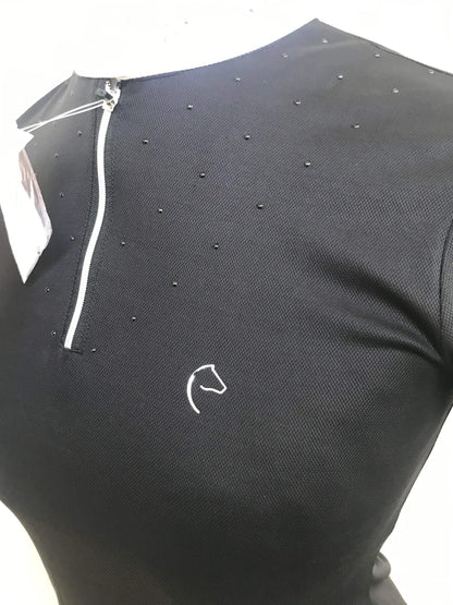 New black equitheme shirts with full bling chest FREE POSTAGE*