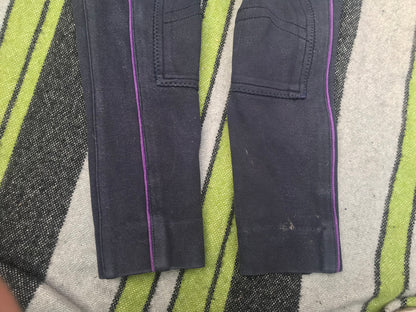 Loveson size 7-8 (24”) jodhpurs navy and purple FREE POSTAGE