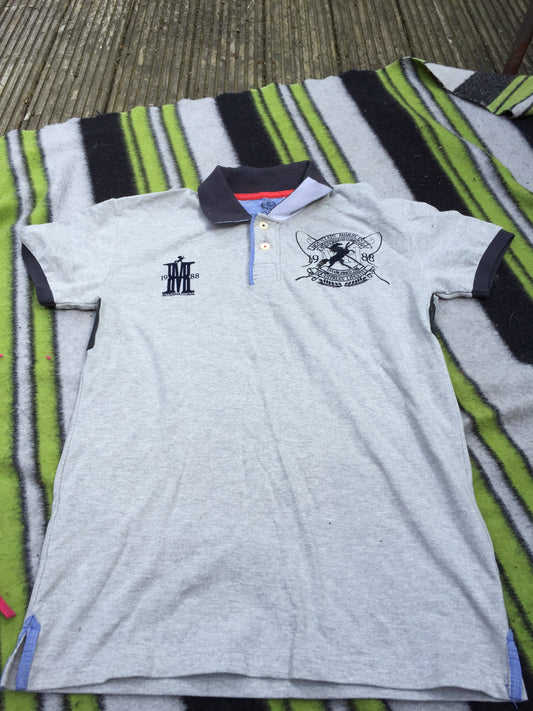 Mountain Horse grey short sleeve polo shirt size S (8/10) FREE POSTAGE