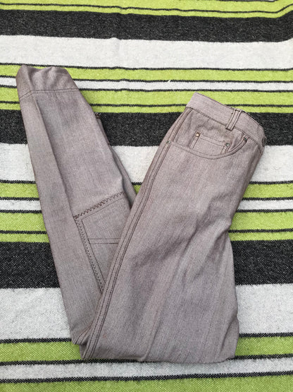 Koty grey jean look jodhpurs size 6 (24) Regular leg FREE POSTAGE