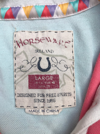 horseware size large pink polo size L FREE POSTAGE