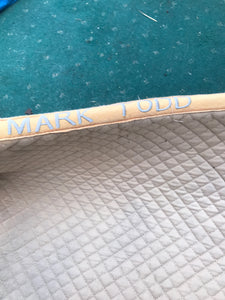 used beige Mark Todd saddle cloth size: cob (FREE POSTAGE)