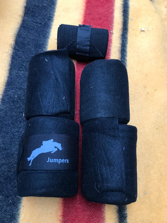 Jumpers horseline black fleece bandages with tail wrap FREE POSTAGE🟢