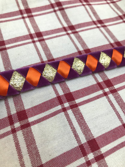 New N.E.S small pony brown leather showing browband in orange purple and gold FREE POSTAGE ✅
