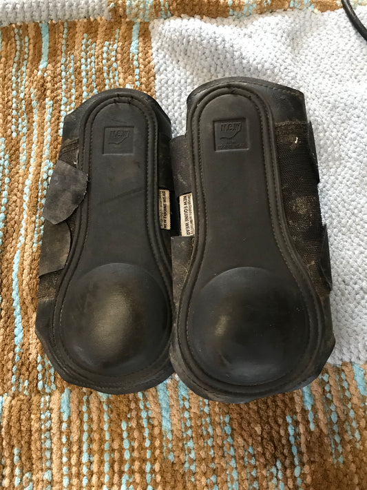 Cob size black new equine ware used brushing boots