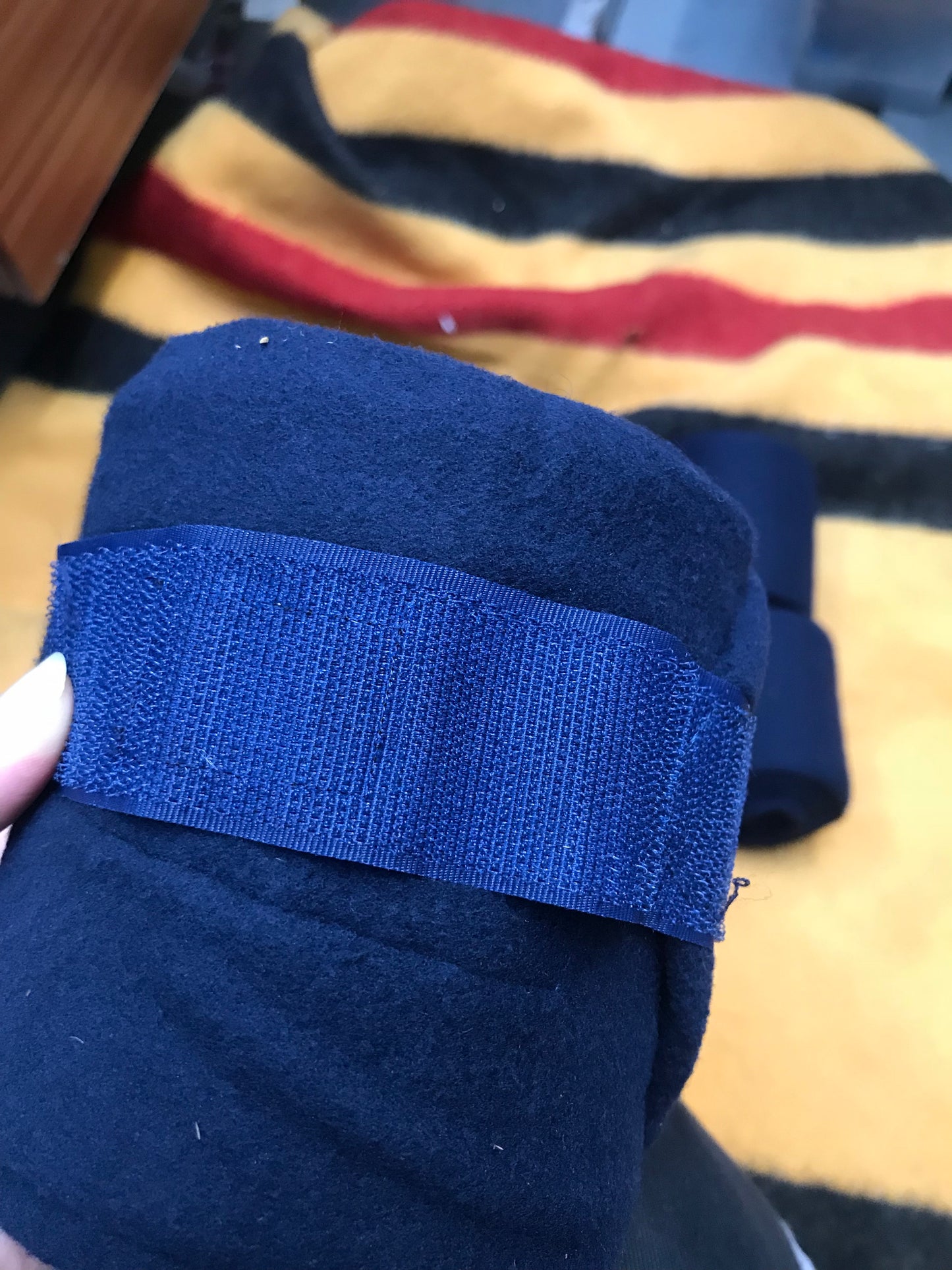 Navy premier equine fleece bandages FREE POSTAGE ✅