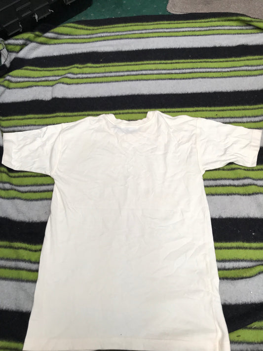 Harry Hall round neck t-shirt cream size M (12) FREE POSTAGE