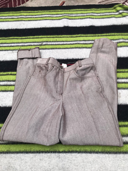 Koty grey denim look jodhpurs size 6 (24) regular FREE POSTAGE