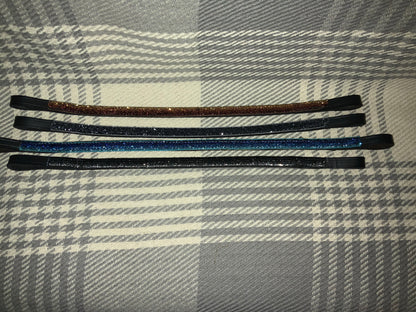 *new glitter textured straight browband various colours FREE POSTAGE✅