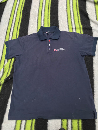 Bursting Eventing short sleeved navy blue polo t-shirt size XS (4)FREE POSTAGE