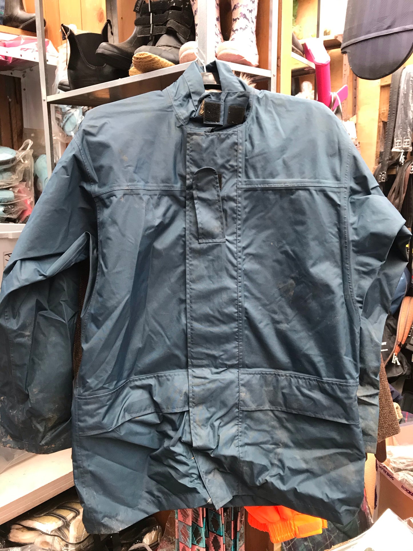 Blue foul weather coat size 14/16 ladies