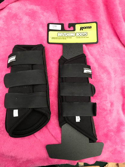 Roma Black new cob brushing boots FREE POSTAGE