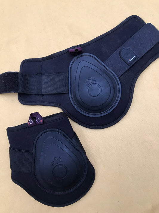 fouganza pro tech fetlock boots black size full