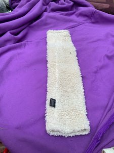 Used Shires white fleece material girth cover (FREE POSTAGE)
