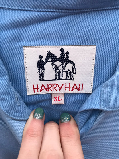 Harry hall blue shirt size XL FREE POSTAGE
