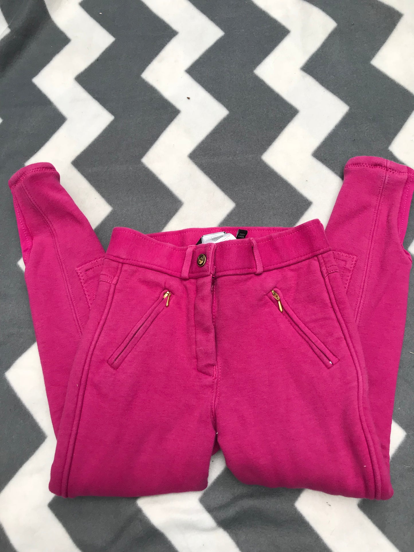 Requisite fleece lined breeches pink age 7-8 FREE POSTAGE