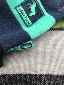 dublin cuddly ponies navy and teal riding gloves FREE POSTAGE