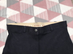 Harry hall navy jodhpurs size 8 (26) FREE POSTAGE