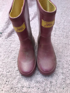 children’s joules purple wellies size 10 FREE POSTAGE *