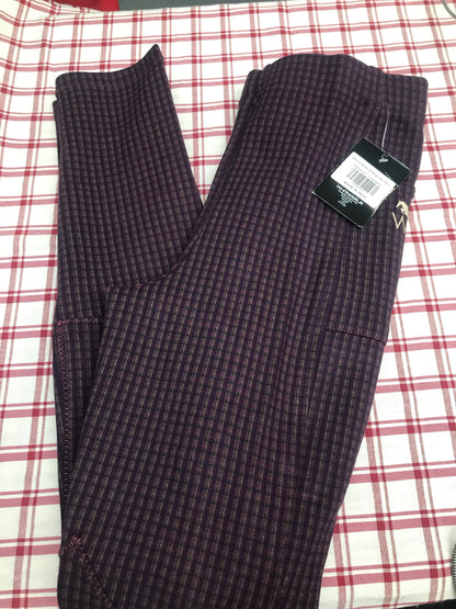 New John whittaker purple check pull up comfort  jodhpurs FREE POSTAGE*