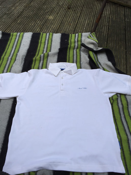 Mark Todd white shirt sleeve polo shirt size S (8/10)FREE POSTAGE