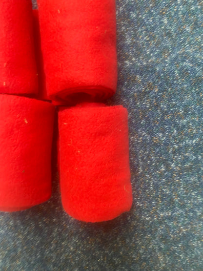 Used red fleece bandages FREE POSTAGE🟢