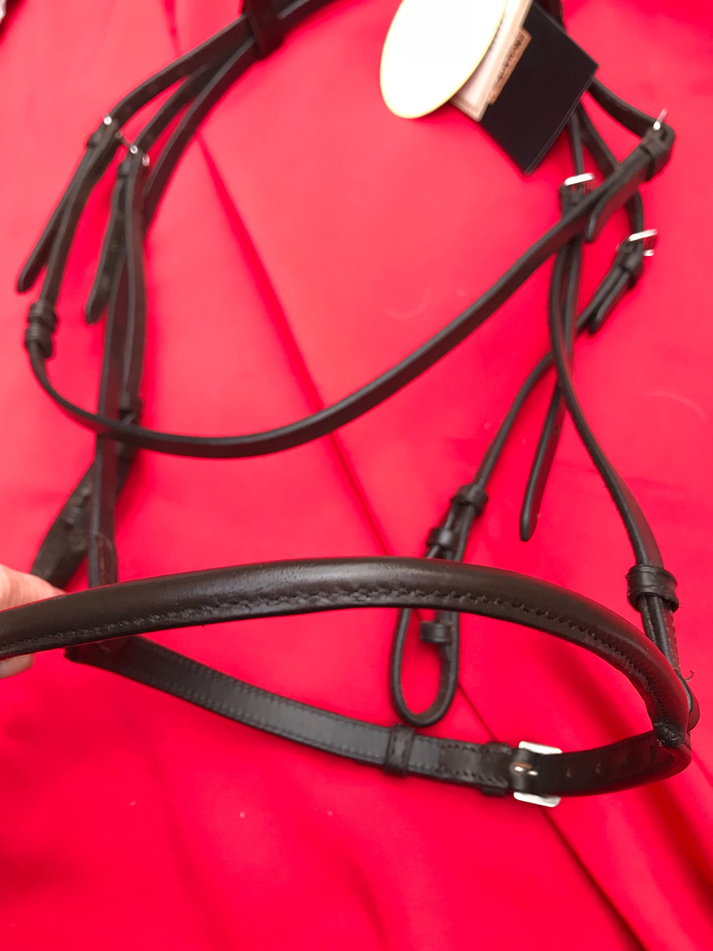 NEW Treadstone Brown cob rolled leather bridle with reins FREE POSTAGE