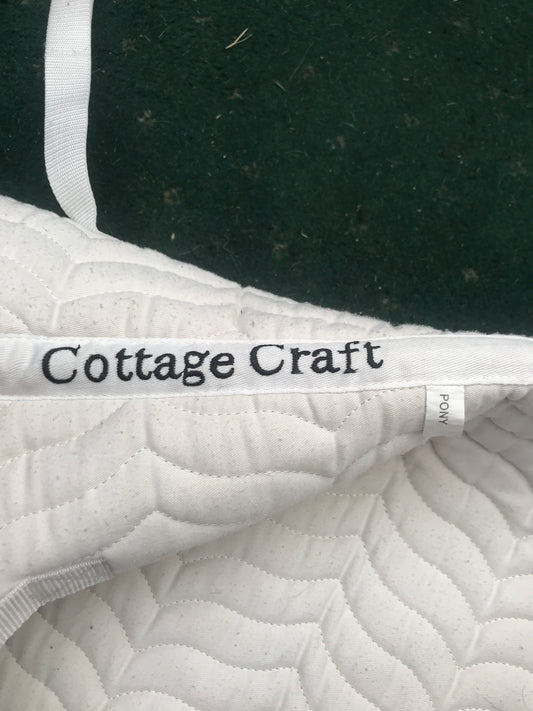 New white cottage craft saddle pad