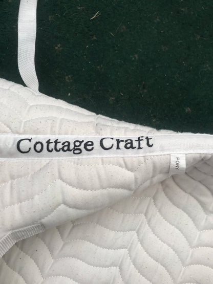 New white cottage craft saddle pad