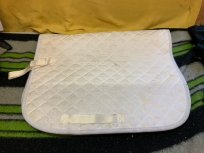 Pony size white cottage craft saddle pad. FREE delivery