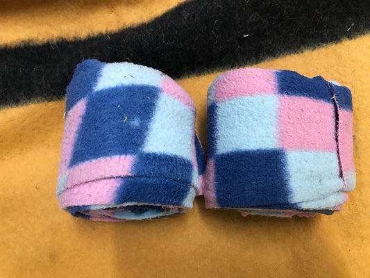 Pink navy and blue checked bandages FREE POSTAGE ✅