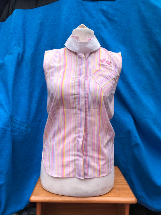 Cuddly ponies striped no sleeve shirt