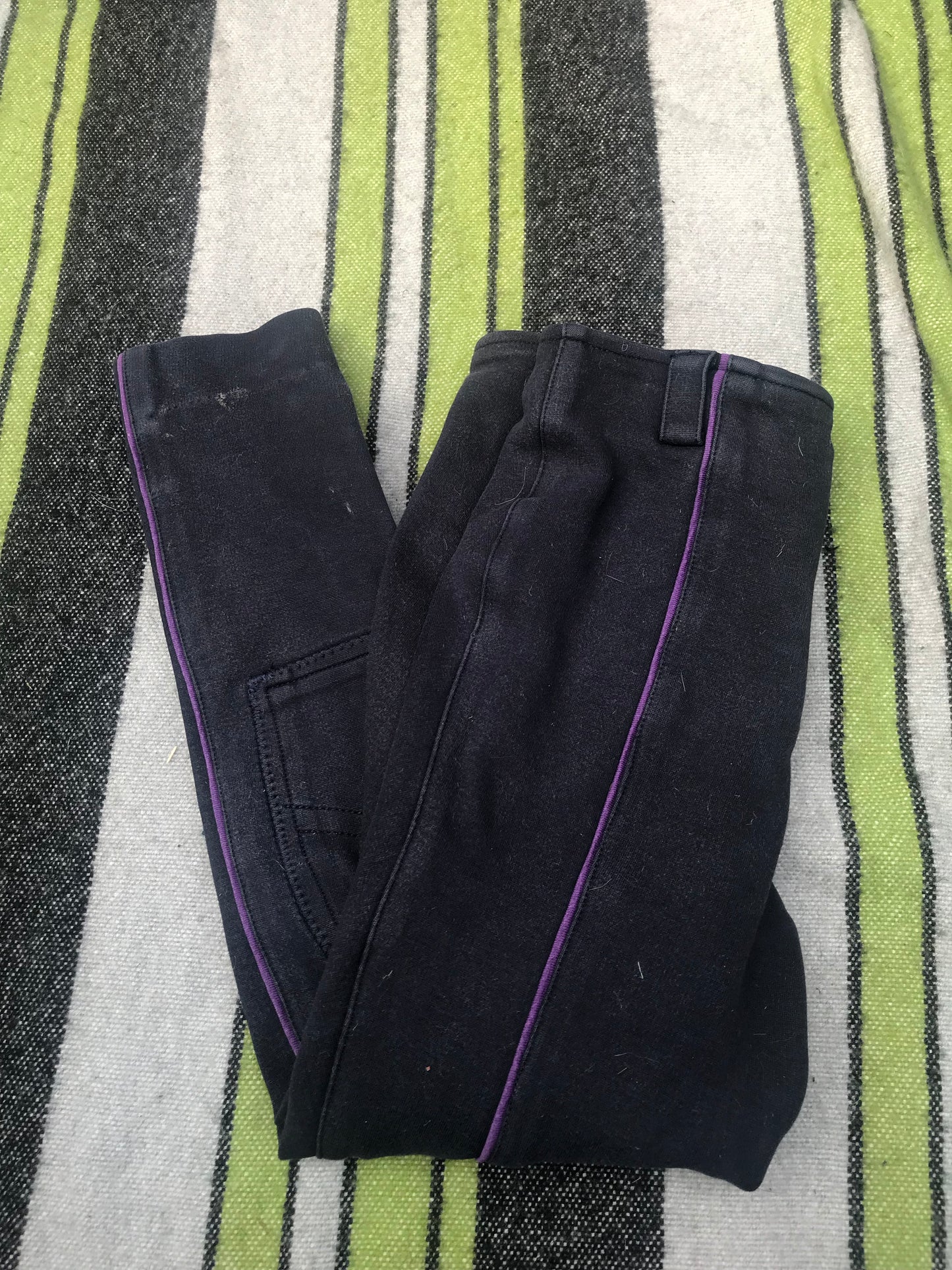 Loveson size 7-8 (24”) jodhpurs navy and purple FREE POSTAGE