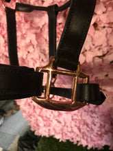 New Wow RANGE anatomical head collar in soft leather with rose gold buckles FREE POSTAGE ■