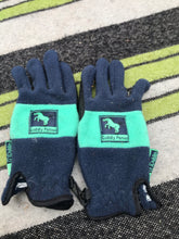 dublin cuddly ponies navy and teal riding gloves FREE POSTAGE