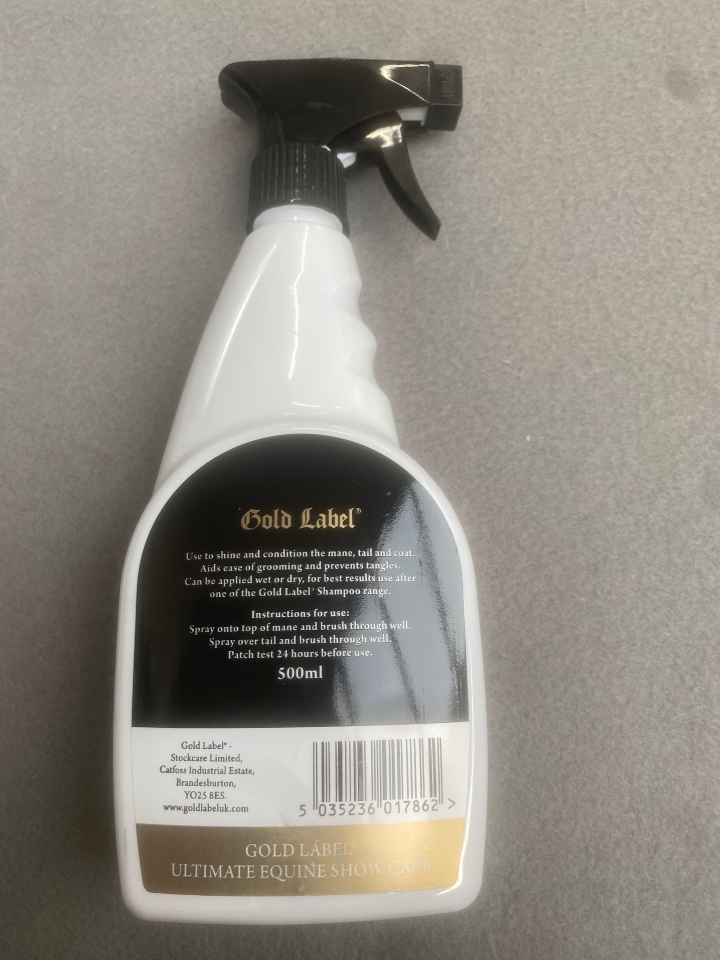 New gold label mane and tail spray conditioner