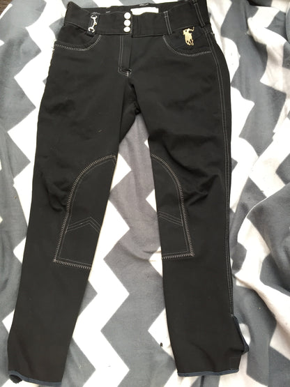 HV polo black jodhpurs size: 40 (FREE POSTAGE)