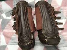 Brown leather cob size tendon boots FREE POSTAGE