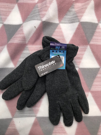 New grey thinsulate insulated gloves one size FREE POSTAGE