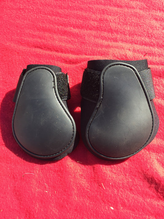 BRAND NEW pony knight rider black fetlock boots