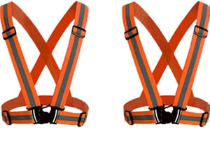 NEW hi vis strap on harness adjustable sizing colours yellow, red, pink, black, blue and orange FREE POSTAGE 🟢